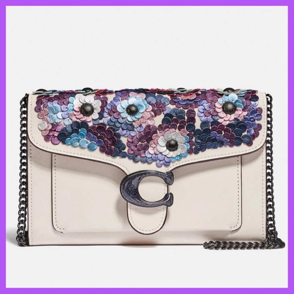 Coach Tabby Chain Clutch with Metallic Sequins NWT - Picture 1 of 13